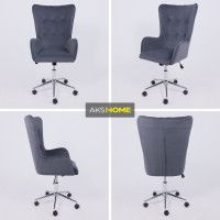 Кресло BELLA (Белла) XL Chrome Kiton 713 Graphite велюр/графит купить в Минске