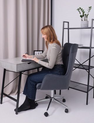 Кресло BELLA (Белла) XL Chrome Kiton 713 Graphite велюр/графит купить в Минске