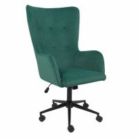 Кресло BELLA (Белла) XL black Kiton 709 Jungle велюр/зеленый
