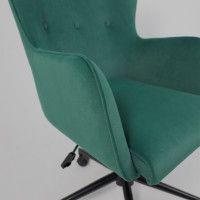 Кресло BELLA (Белла) XL black Kiton 709 Jungle велюр/зеленый купить в Минске