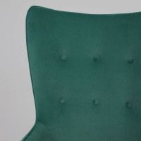 Кресло BELLA (Белла) XL black Kiton 709 Jungle велюр/зеленый купить в Минске