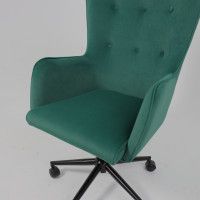 Кресло BELLA (Белла) XL black Kiton 709 Jungle велюр/зеленый купить в Минске