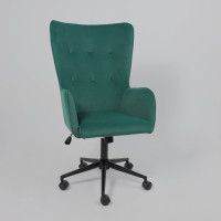 Кресло BELLA (Белла) XL black Kiton 709 Jungle велюр/зеленый купить в Минске