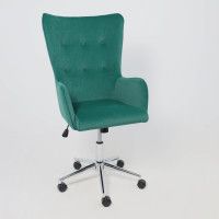 Кресло BELLA (Белла) XL chrome Kiton 709 Jungle велюр/зеленый купить в Минске