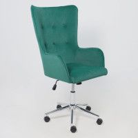 Кресло BELLA (Белла) XL chrome Kiton 709 Jungle велюр/зеленый купить в Минске