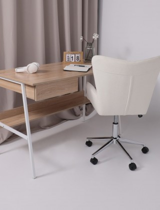 Кресло AksHome BELLA chrome Buble White 15 букле/белый купить в Минске