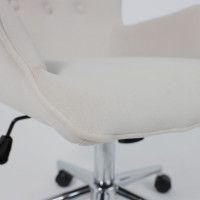 Кресло BELLA (Белла) chrome Kiton 701 велюр/белый антарктида купить в Минске