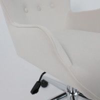 Кресло BELLA (Белла) chrome Kiton 701 велюр/белый антарктида купить в Минске