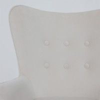 Кресло BELLA (Белла) chrome Kiton 701 велюр/белый антарктида купить в Минске