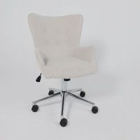 Кресло BELLA (Белла) chrome Kiton 701 велюр/белый антарктида купить в Минске