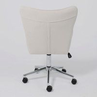 Кресло BELLA (Белла) chrome Kiton 701 велюр/белый антарктида купить в Минске