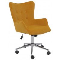 Кресло AksHome BELLA chrome Kiton 719 велюр/оранжевый мимоза