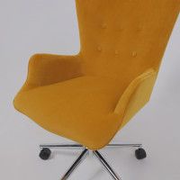 Кресло AksHome BELLA chrome Kiton 719 велюр/оранжевый мимоза купить в Минске Кресло AksHome BELLA chrome Kiton 719 велюр/оранжевый мимоза купить в Минске