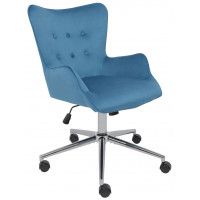 Кресло AksHome BELLA chrome Seven 115 велюр/темно-голубой Кресло AksHome BELLA chrome Seven 115 велюр/темно-голубой