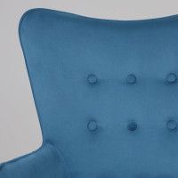 Кресло AksHome BELLA chrome Seven 115 велюр/темно-голубой купить в Минске