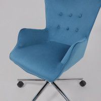 Кресло AksHome BELLA chrome Seven 115 велюр/темно-голубой купить в Минске