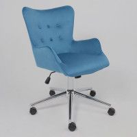 Кресло AksHome BELLA chrome Seven 115 велюр/темно-голубой купить в Минске