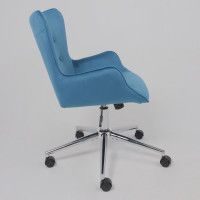 Кресло AksHome BELLA chrome Seven 115 велюр/темно-голубой купить в Минске