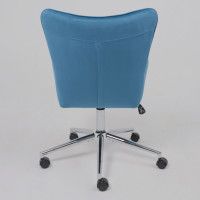 Кресло AksHome BELLA chrome Seven 115 велюр/темно-голубой купить в Минске