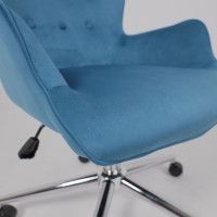 Кресло AksHome BELLA chrome Seven 115 велюр/темно-голубой купить в Минске
