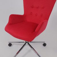 Кресло BELLA (Белла) chrome Seven 313 велюр/фуксия купить в Минске