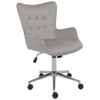 Кресло AksHome BELLA chrome  Seven 324 велюр/серый