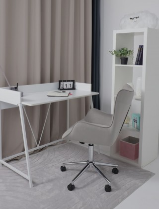 Кресло AksHome BELLA chrome  Seven 324 велюр/серый купить в Минске