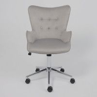 Кресло AksHome BELLA chrome Seven 324 велюр/серый купить в Минске Кресло AksHome BELLA chrome Seven 324 велюр/серый купить в Минске