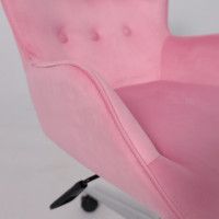 Кресло BELLA (Белла) chrome Seven 336 велюр/розовый купить в Минске