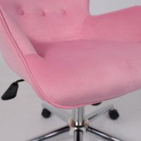 Кресло BELLA (Белла) chrome Seven 336 велюр/розовый купить в Минске