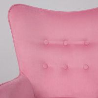 Кресло BELLA (Белла) chrome Seven 336 велюр/розовый купить в Минске