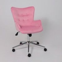 Кресло BELLA (Белла) chrome Seven 336 велюр/розовый купить в Минске