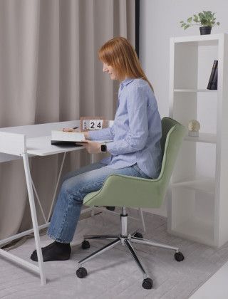 Кресло AksHome BELLA chrome Velluto 30 велюр/оливковый купить в Минске