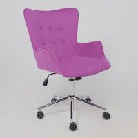 Кресло AksHome BELLA chrome Velluto 41 велюр/фиолетовый купить в Минске