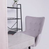 Кресло BELLA (Белла) XL chrome Kiton 722 Smoke велюр/светло-серый купить в Минске