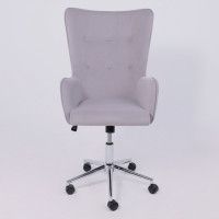 Кресло BELLA (Белла) XL chrome Kiton 722 Smoke велюр/светло-серый купить в Минске