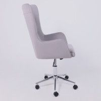 Кресло BELLA (Белла) XL chrome Kiton 722 Smoke велюр/светло-серый купить в Минске