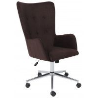 Кресло BELLA (Белла) XL chrome Velutto 24 велюр/темный шоколад