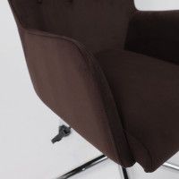 Кресло BELLA (Белла) XL chrome Velutto 24 велюр/темный шоколад купить в Минске