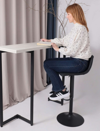 Стул барный AksHome BEN (Бен) ткань черный/черный купить в Минске