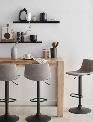 Стул барный AksHome BEN (Бен) ткань серый/черный купить в Минске