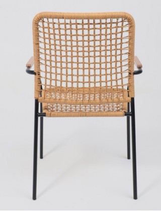Кресло садовое Akshome BERGAMO PE черный/коричневый