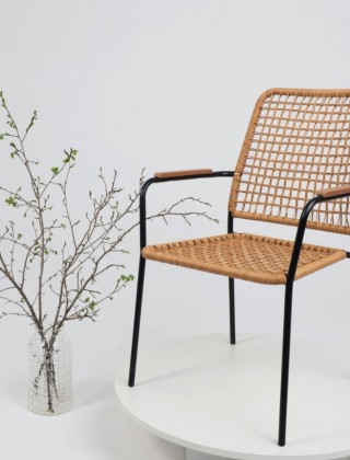 Кресло садовое Akshome BERGAMO PE черный/коричневый