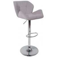 Стул барный Akshome BERLIN GB Kiton 722 серый велюр/хром