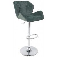 Стул барный Akshome BERLIN GB Kiton 708 темно-зеленый велюр/хром