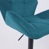 Стул барный Akshome BERLIN GB Velutto 20 бирюзовый велюр/черный купить в Минске