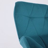 Стул барный Akshome BERLIN GB Velutto 20 бирюзовый велюр/черный купить в Минске