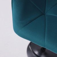 Стул барный Akshome BERLIN GB Velutto 20 бирюзовый велюр/черный купить в Минске