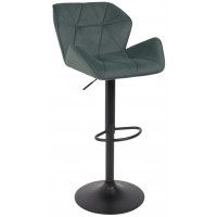 Стул барный Akshome BERLIN GB Kiton 708 темно-зеленый велюр/черный
