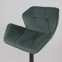 Стул барный Akshome BERLIN GB Kiton 708 темно-зеленый велюр/черный купить в Минске